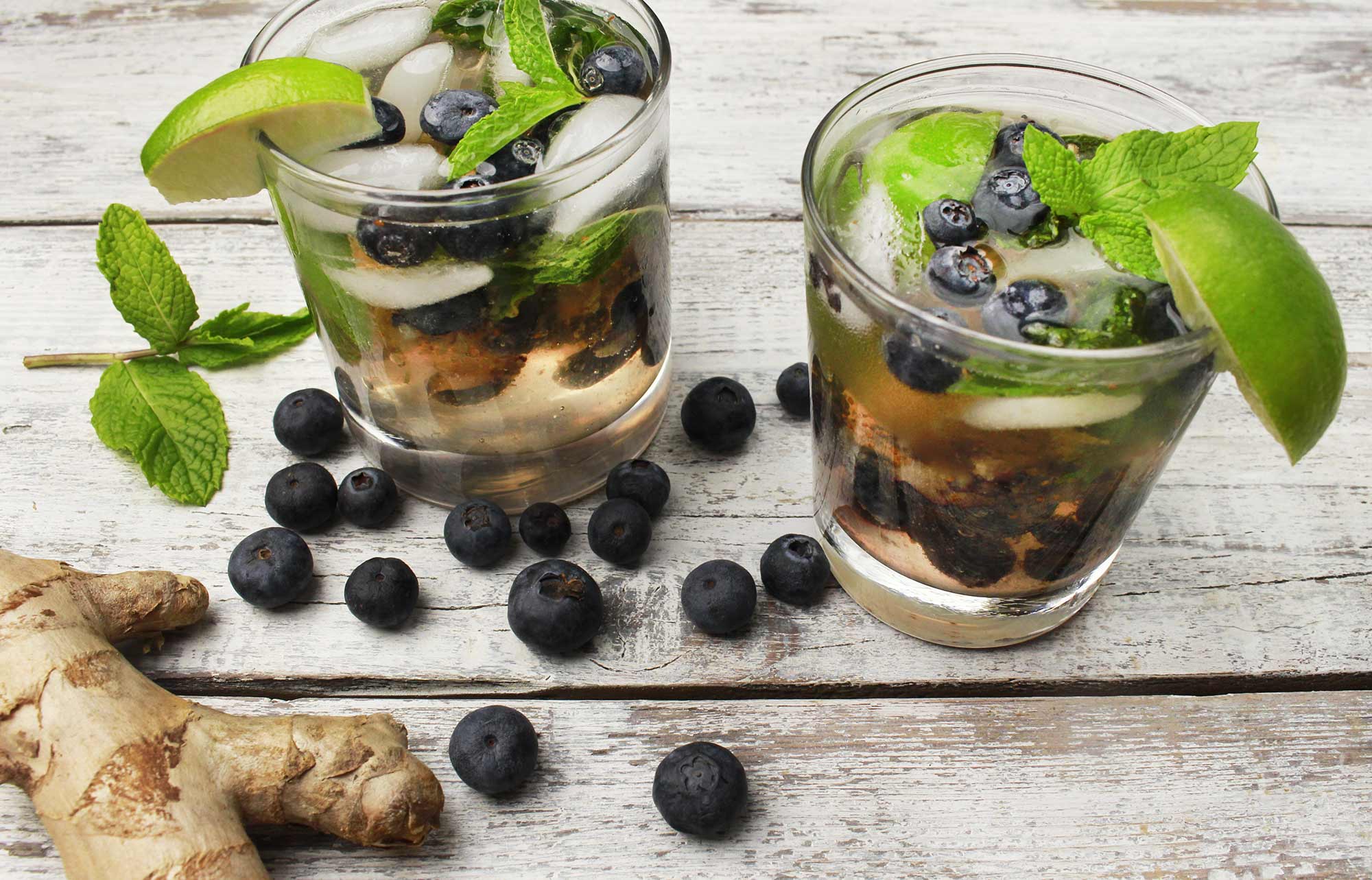 Ginger Blueberry Mojito