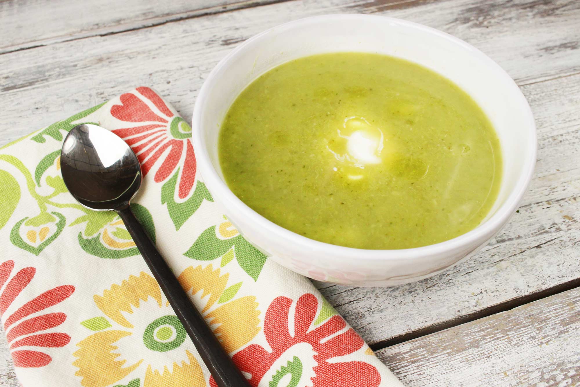 Creamy Broccoli and Asparagus Soup