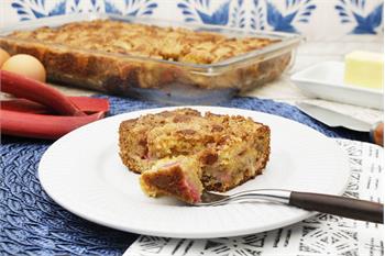 Rhubarb and Brown Butter Coffee Cake