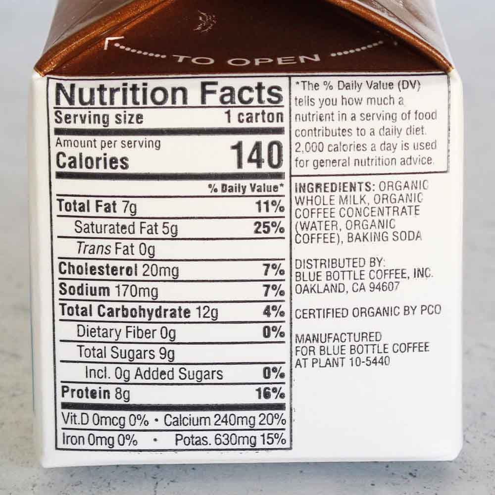 Postum ingredients label