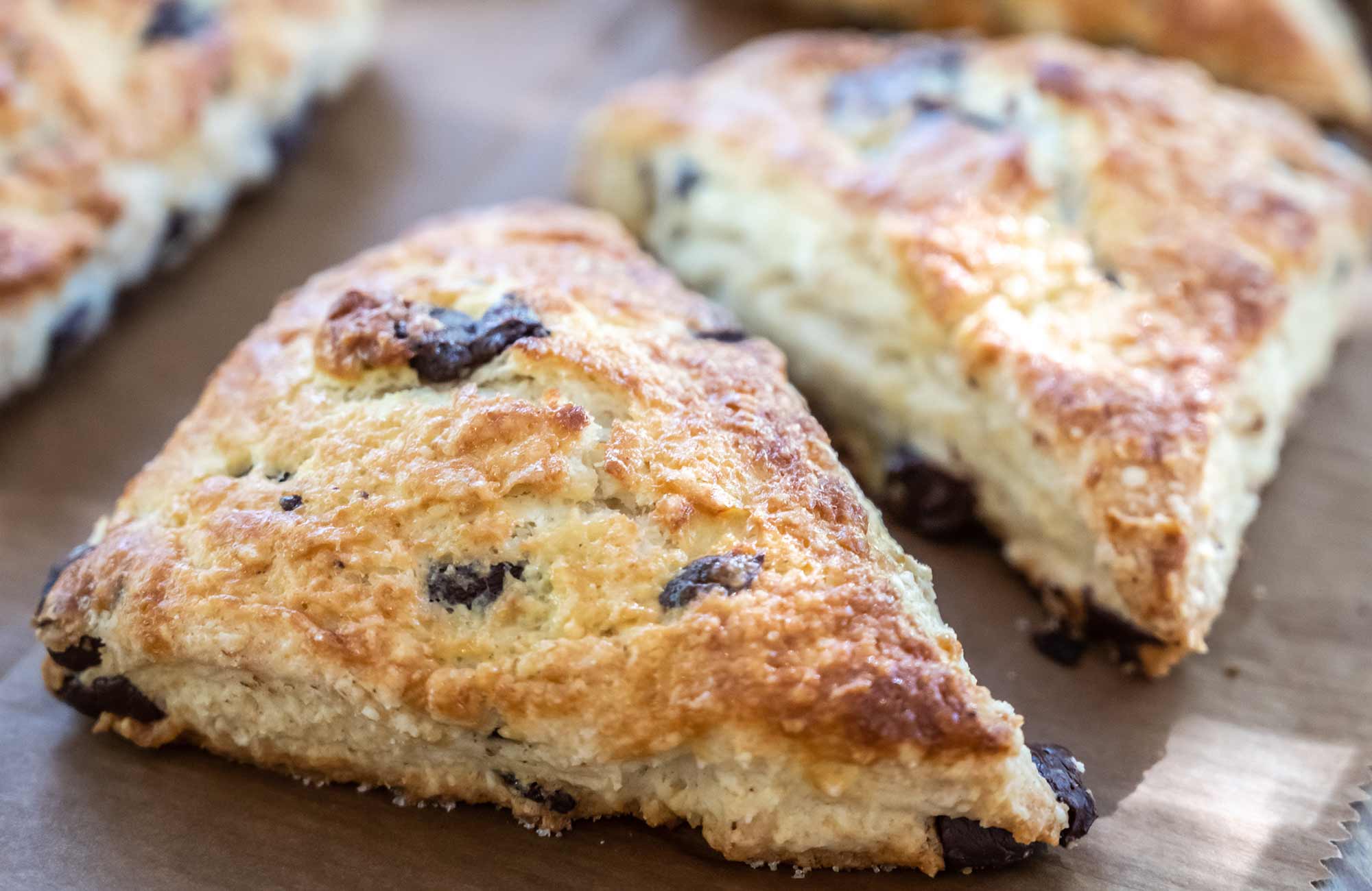 Roasted Pear and Cinnamon Scones with Chocolate Chunks