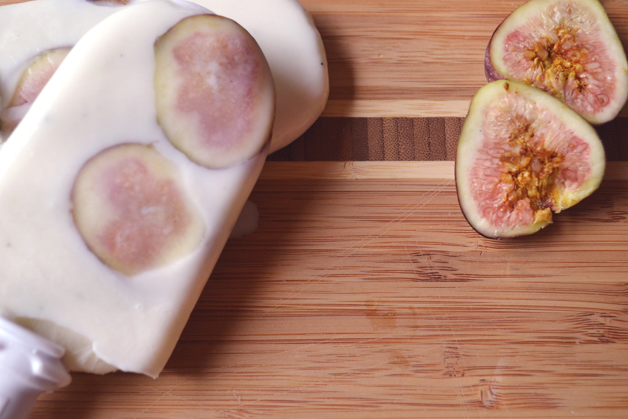 Greek Yogurt Popsicles with Figs and Vanilla