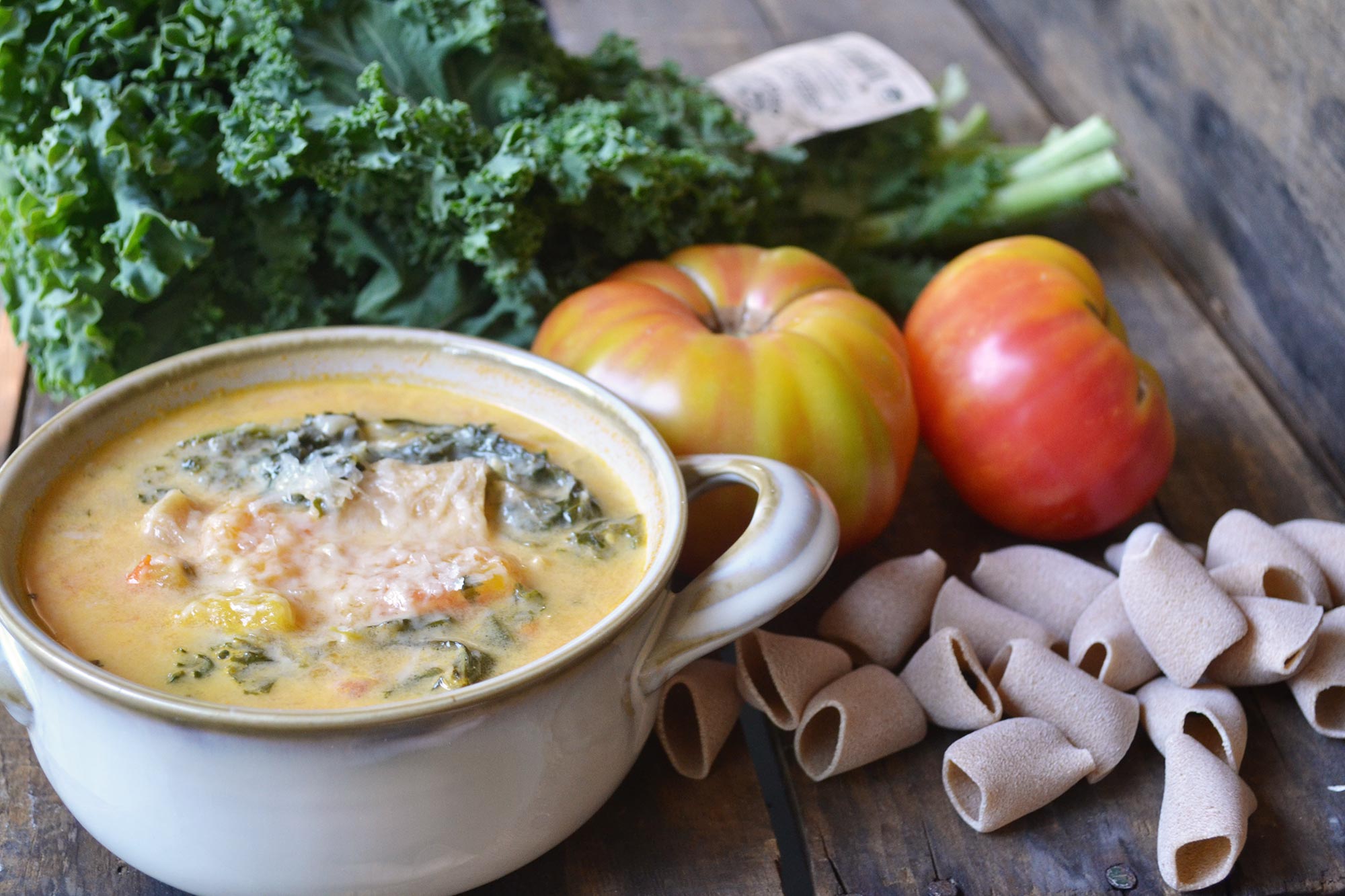 Rustic Kale and Tomato Soup