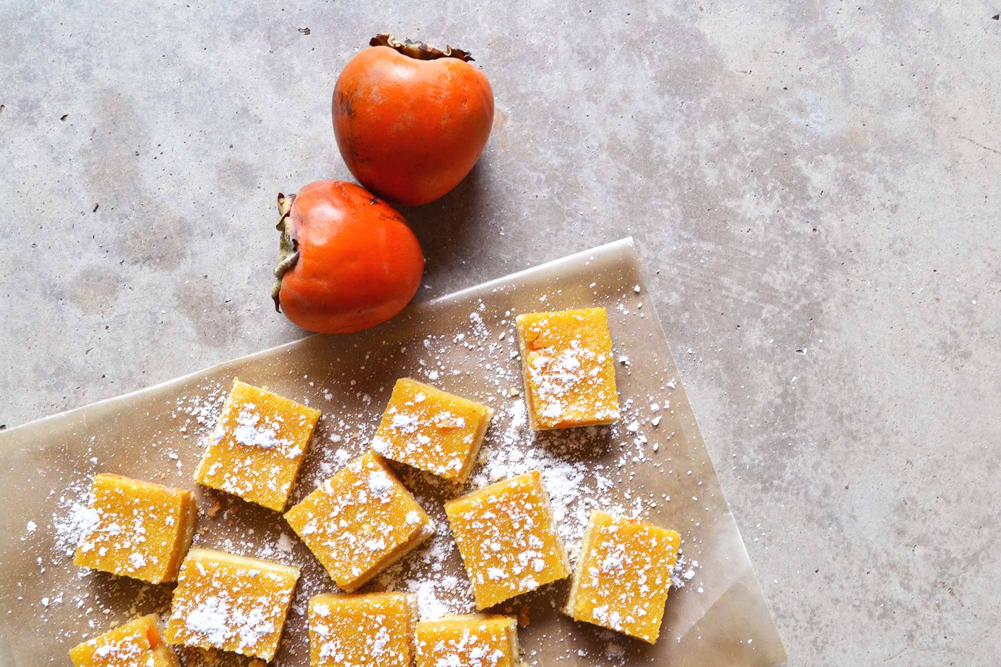 Persimmon Lemon Bars