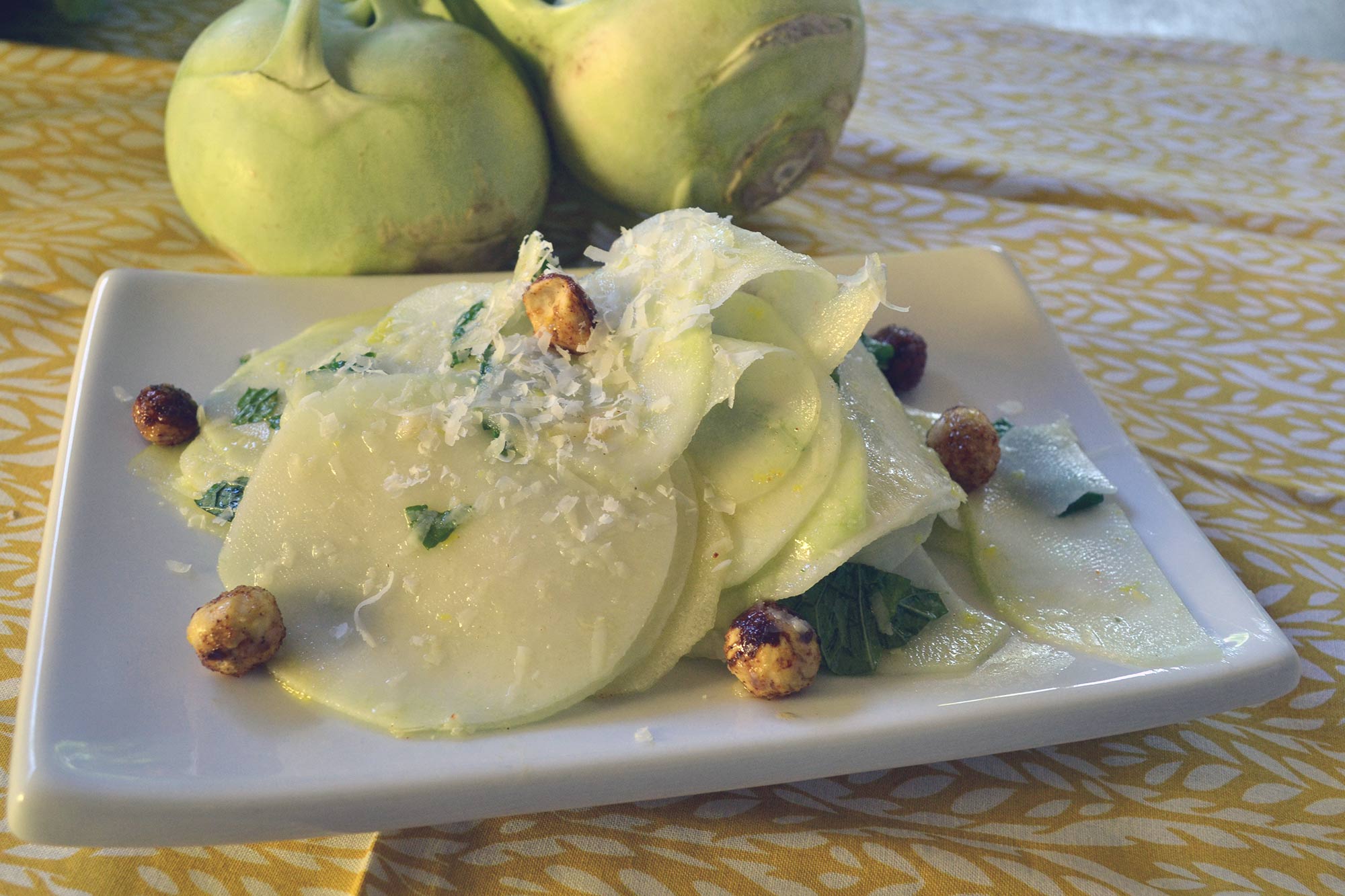 Kohlrabi, Apple and Hazelnut Salad