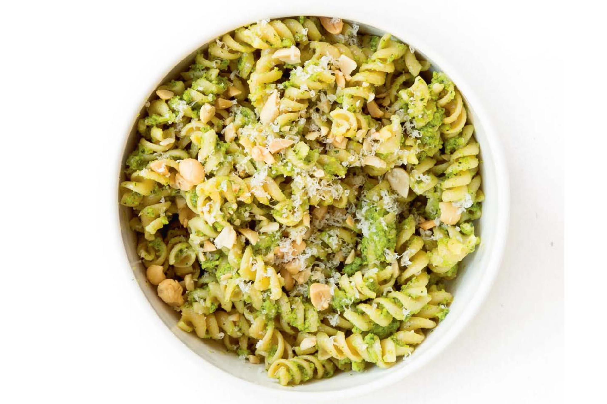 Glowing Green Pesto Pasta