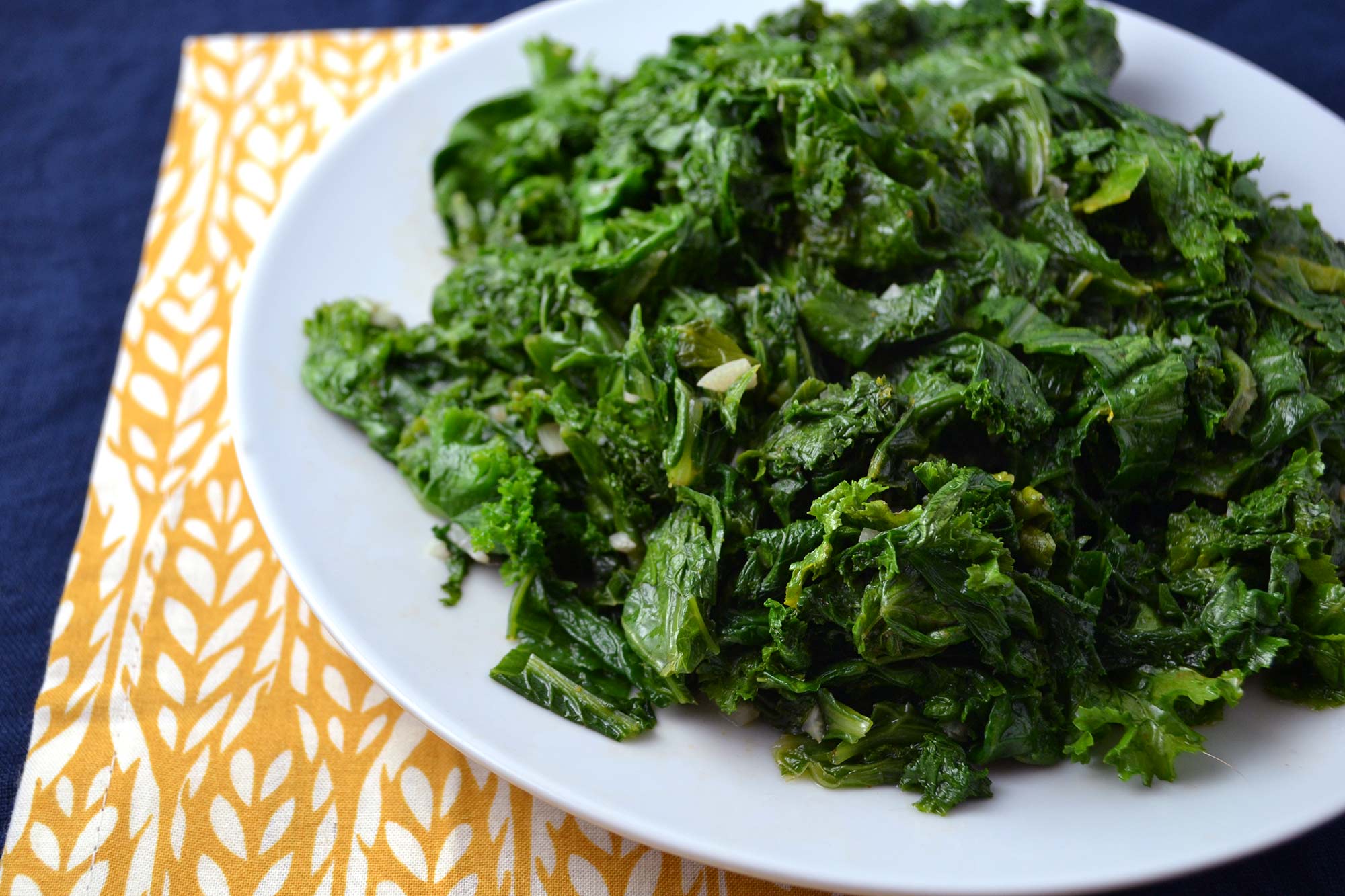 Spicy Sauteed Mustard Greens