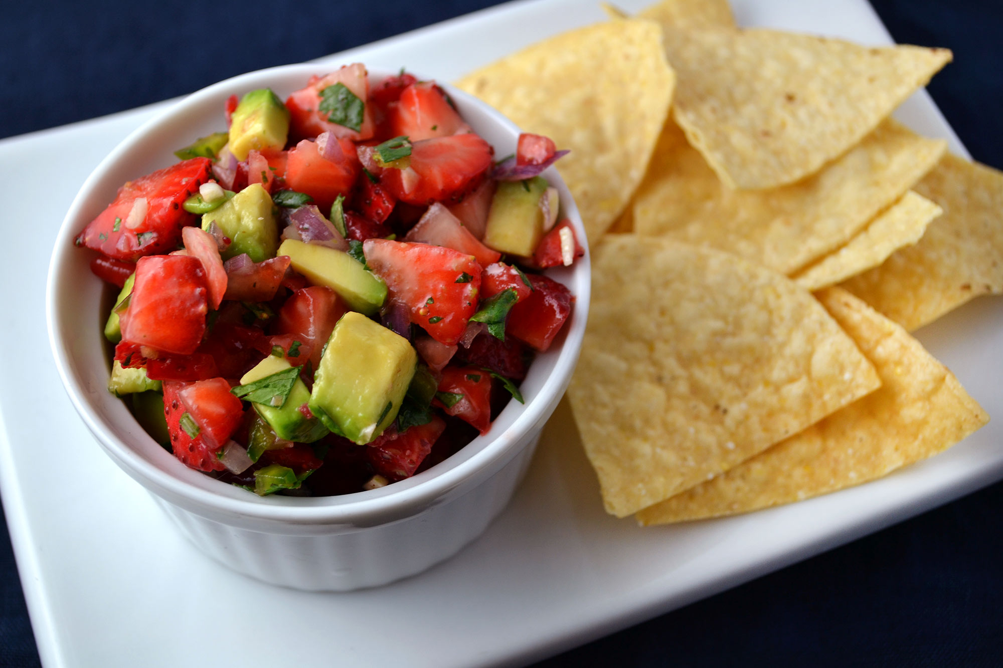 Savory Strawberry Salsa with Avocado