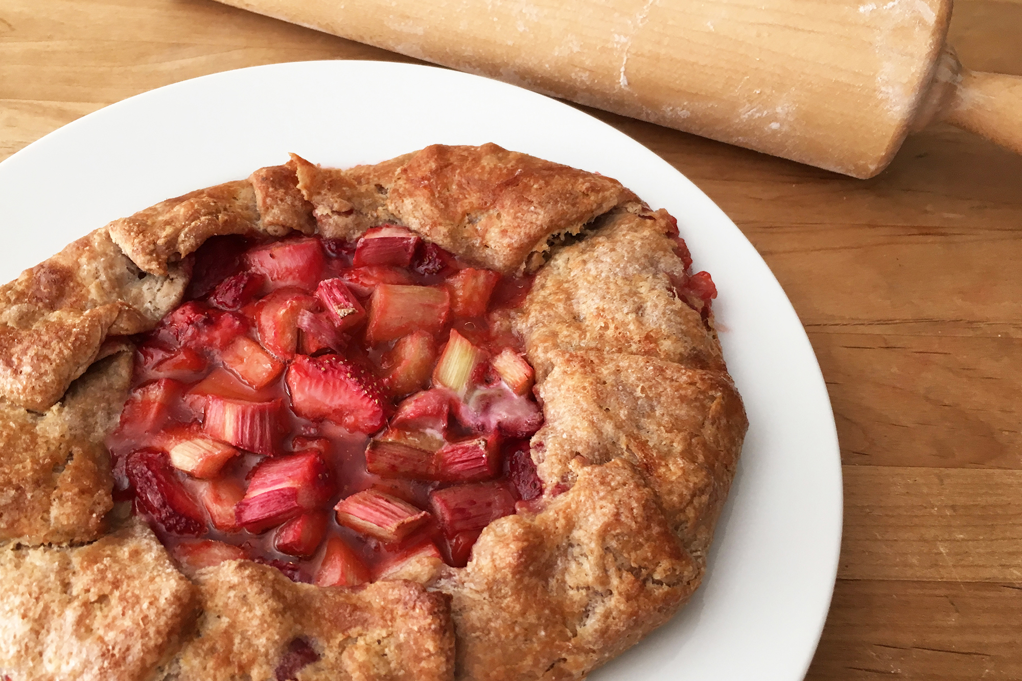 Rustic Rhubarb Strawberry Galette