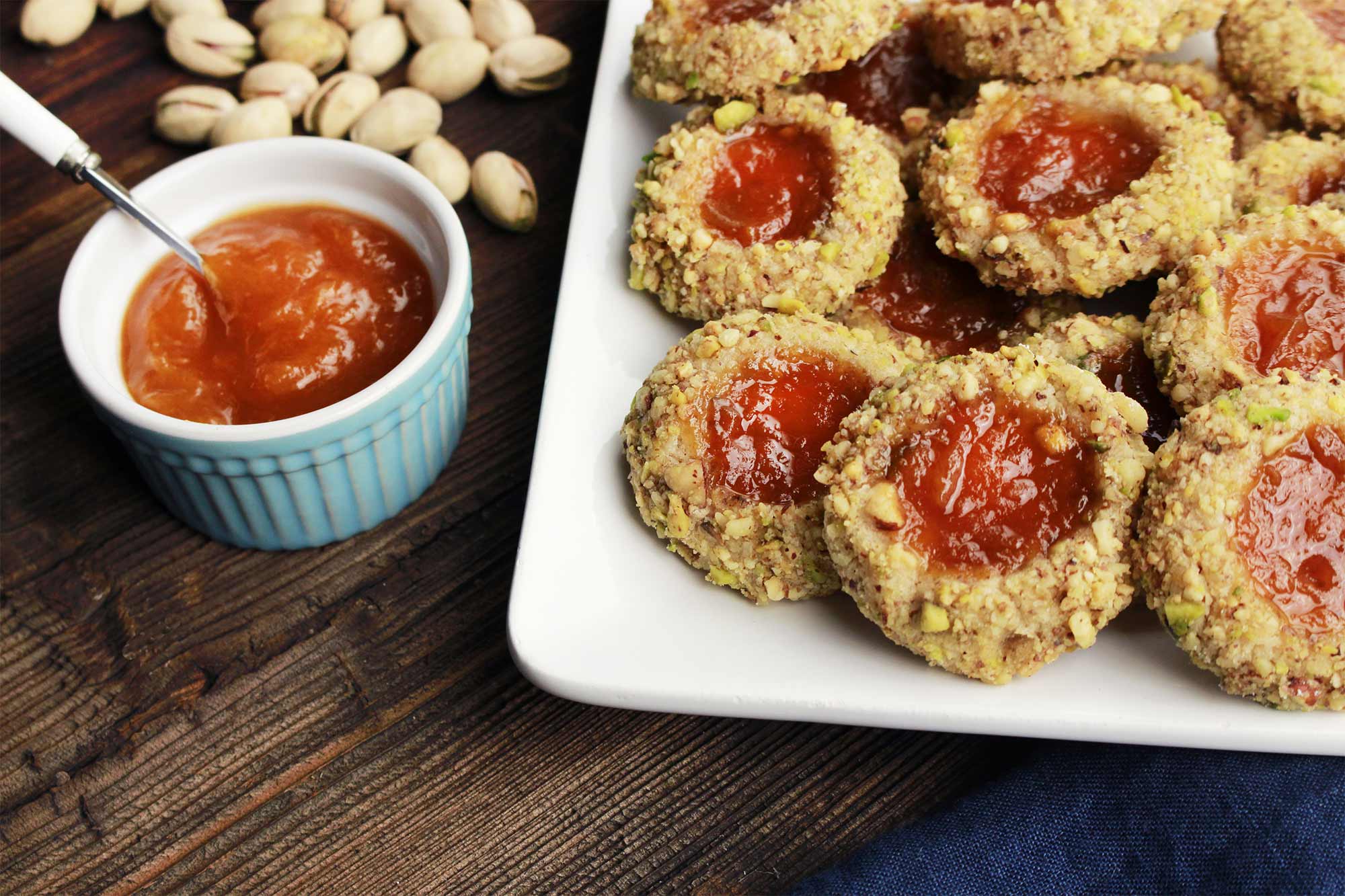 Aprium Jam Thumbprint Cookies