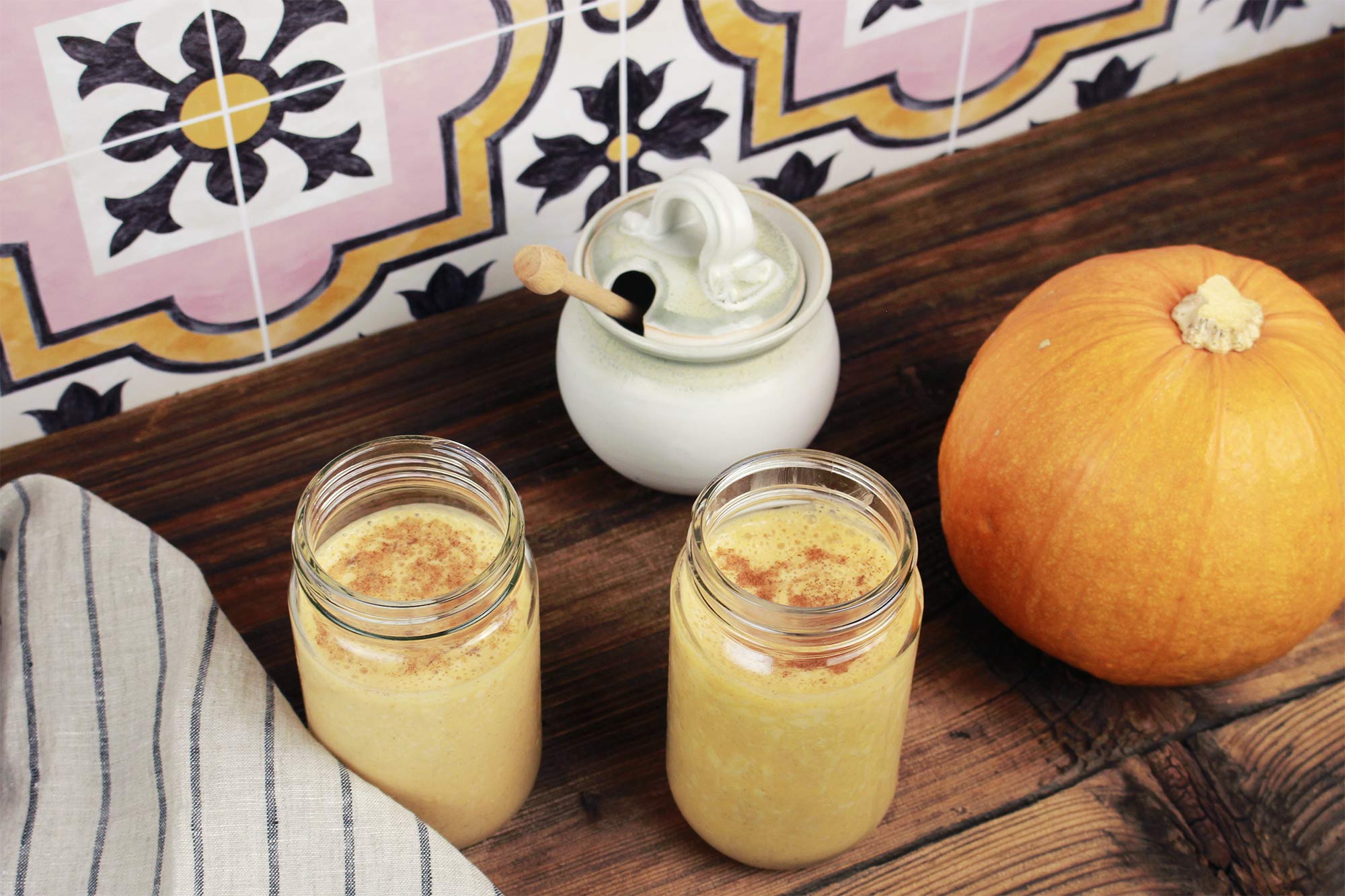 Pumpkin Spice Smoothie with Greek Yogurt