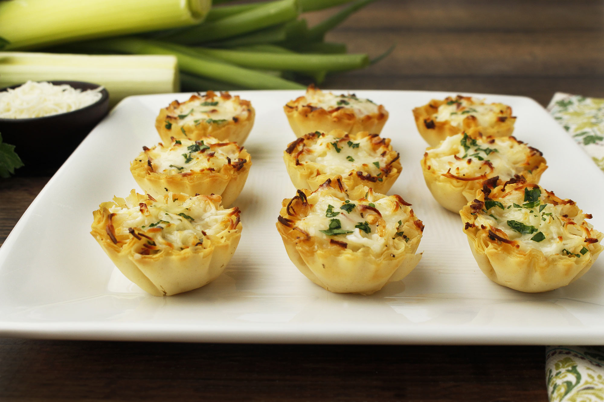 Caramelized Leek and Onion Tartlets