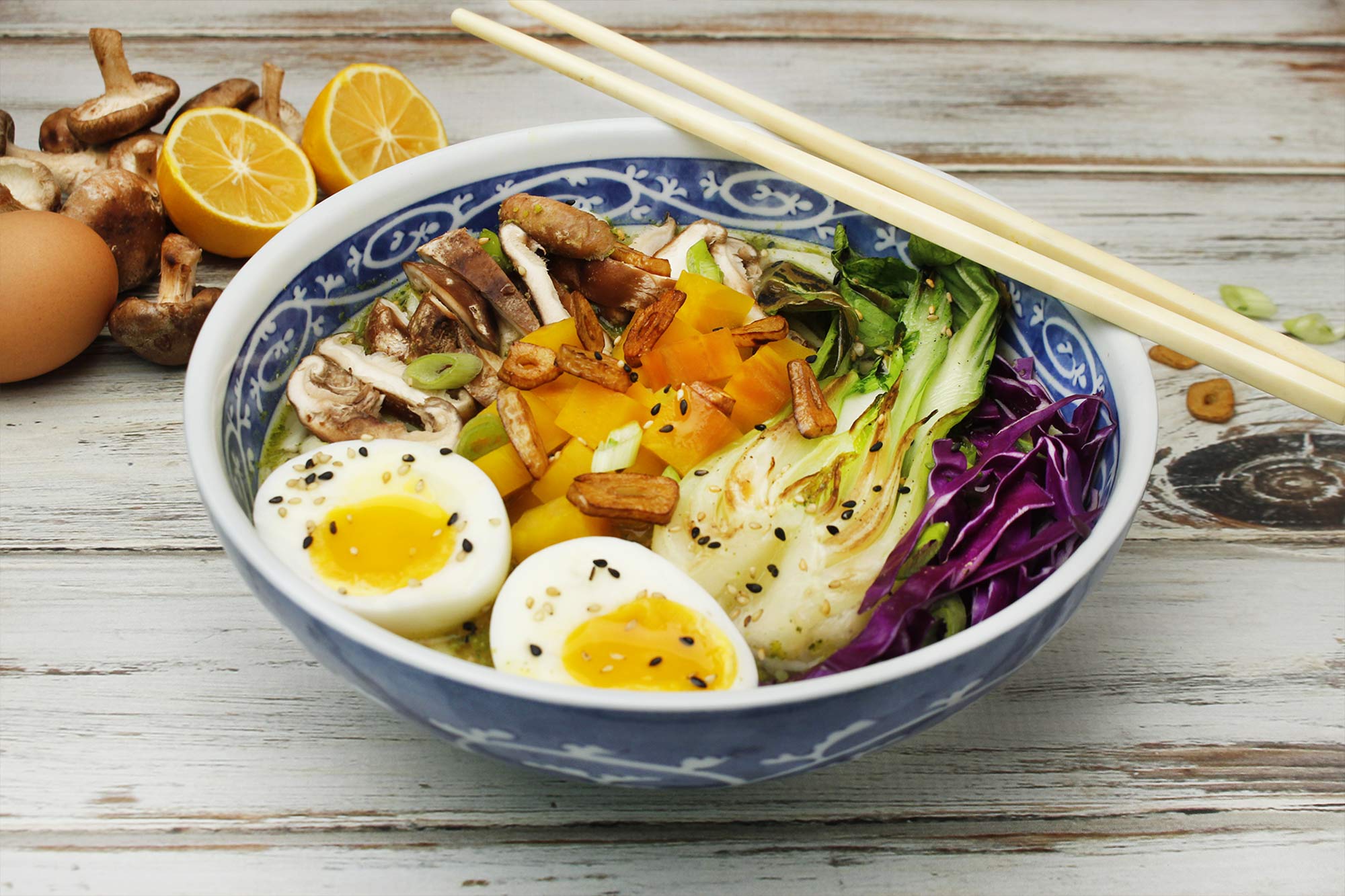 Gold Beets and Crispy Garlic Ramen