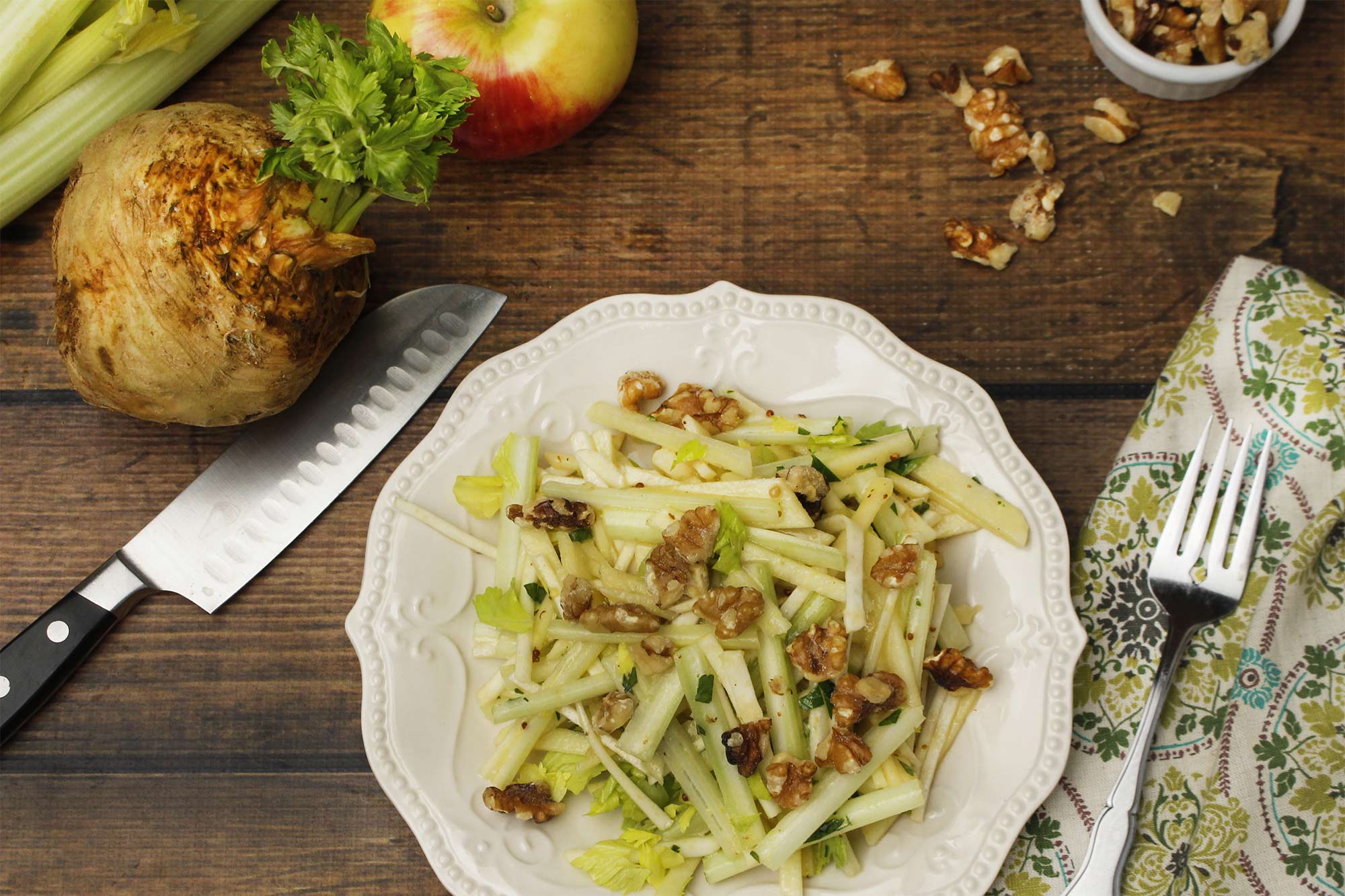Julienned Celery Root and Apple Salad