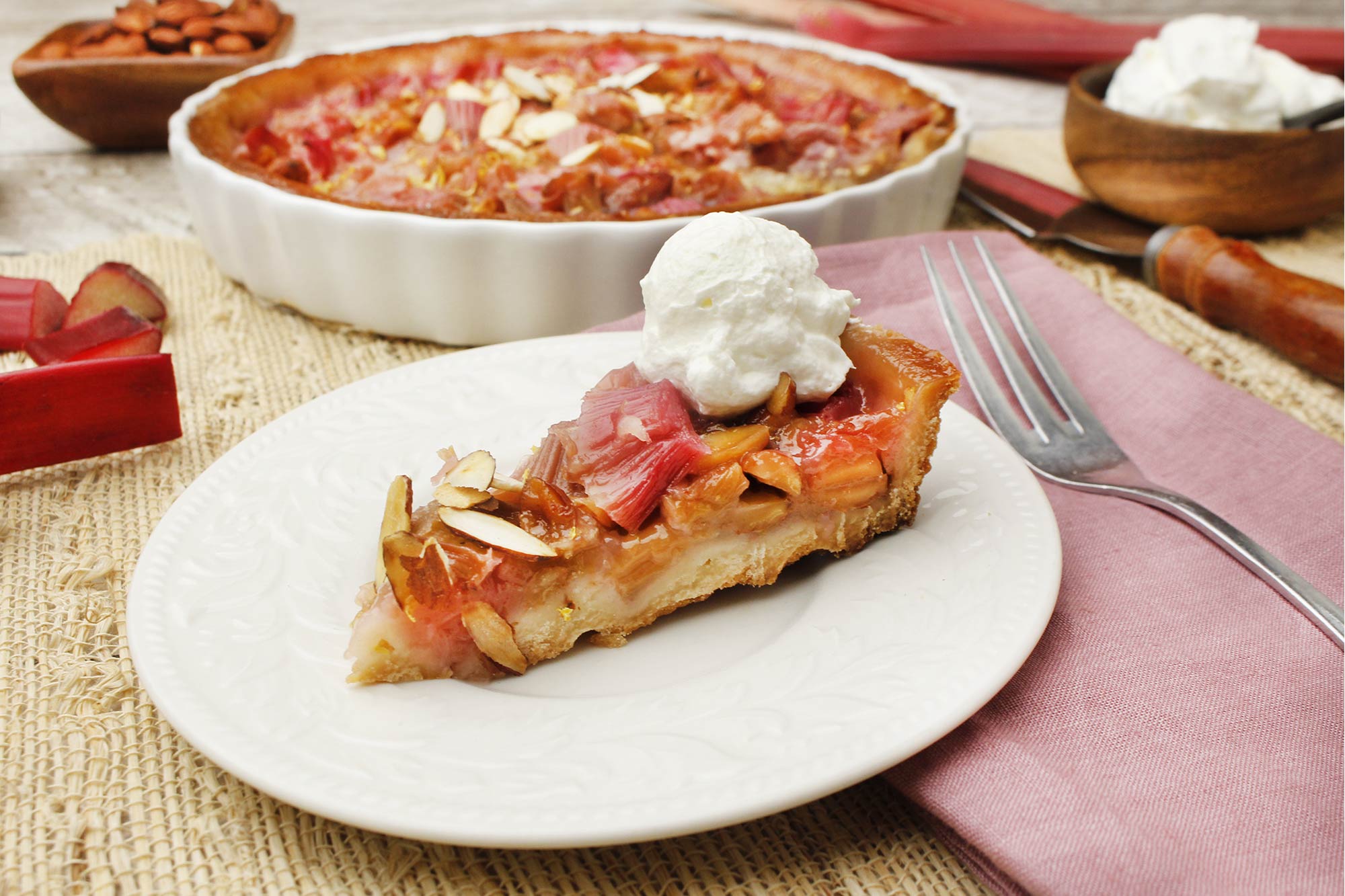 Rhubarb and Almond Tart