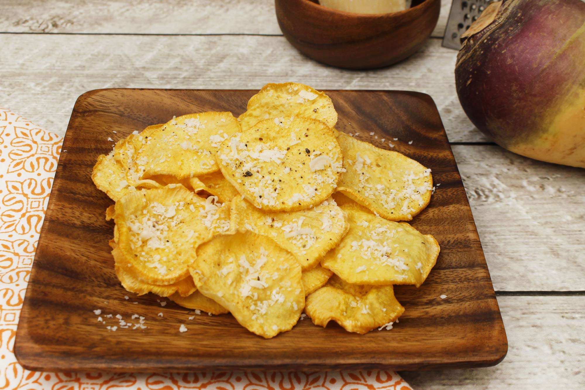 Turnip and Parmesan Chips