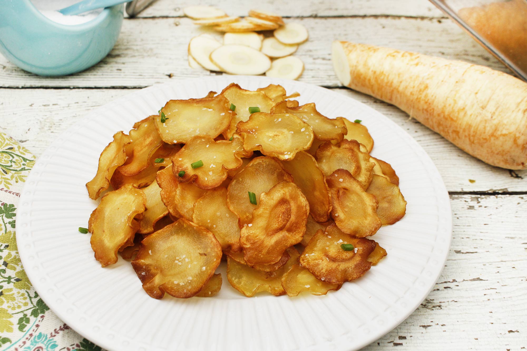 Salt and Vinegar Parsnip Chips