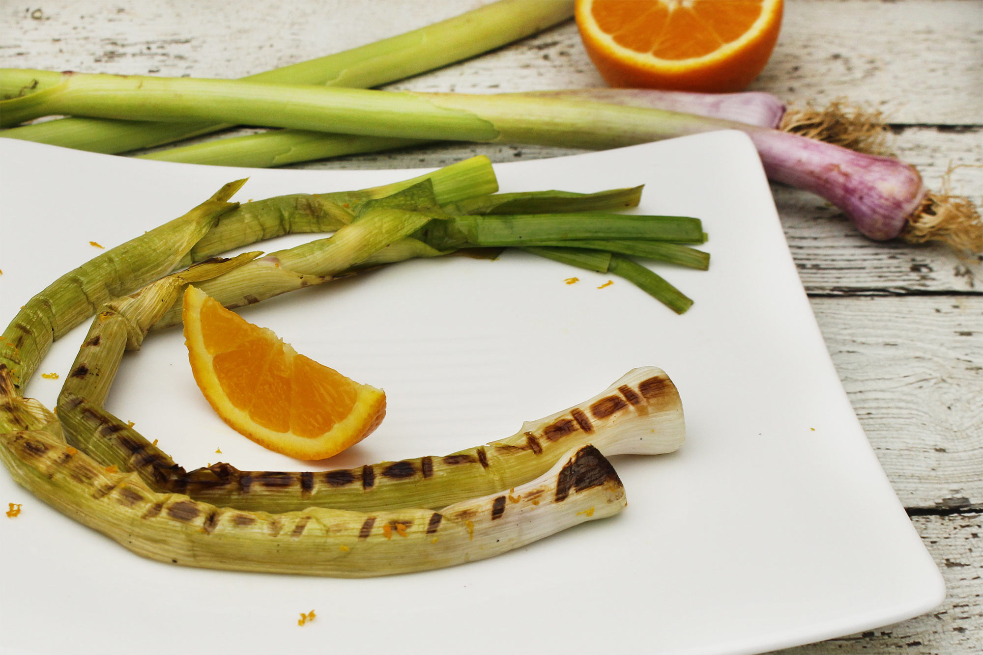 Simple Grilled Green Garlic