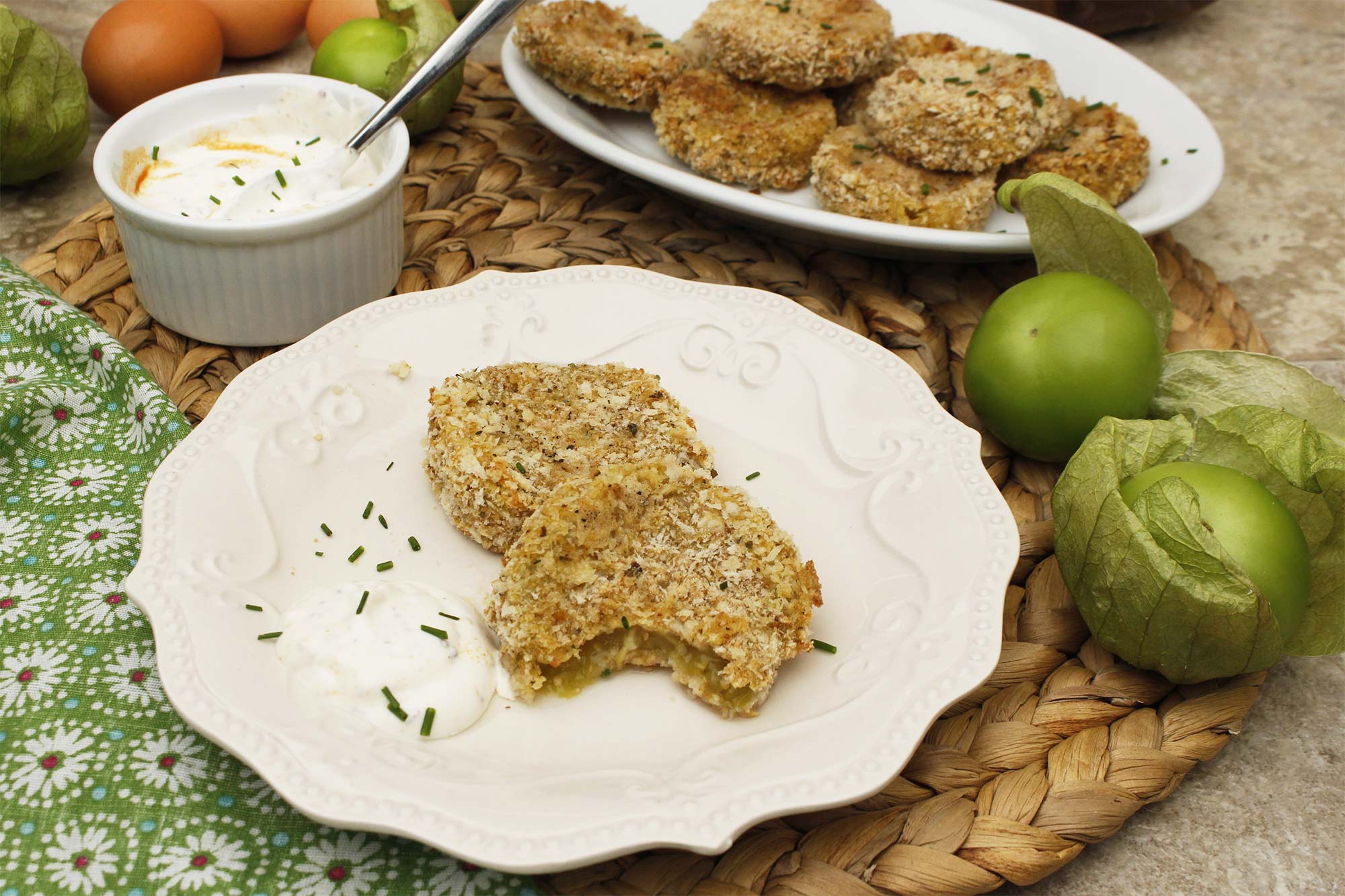 Oven-Fried Tomatillos