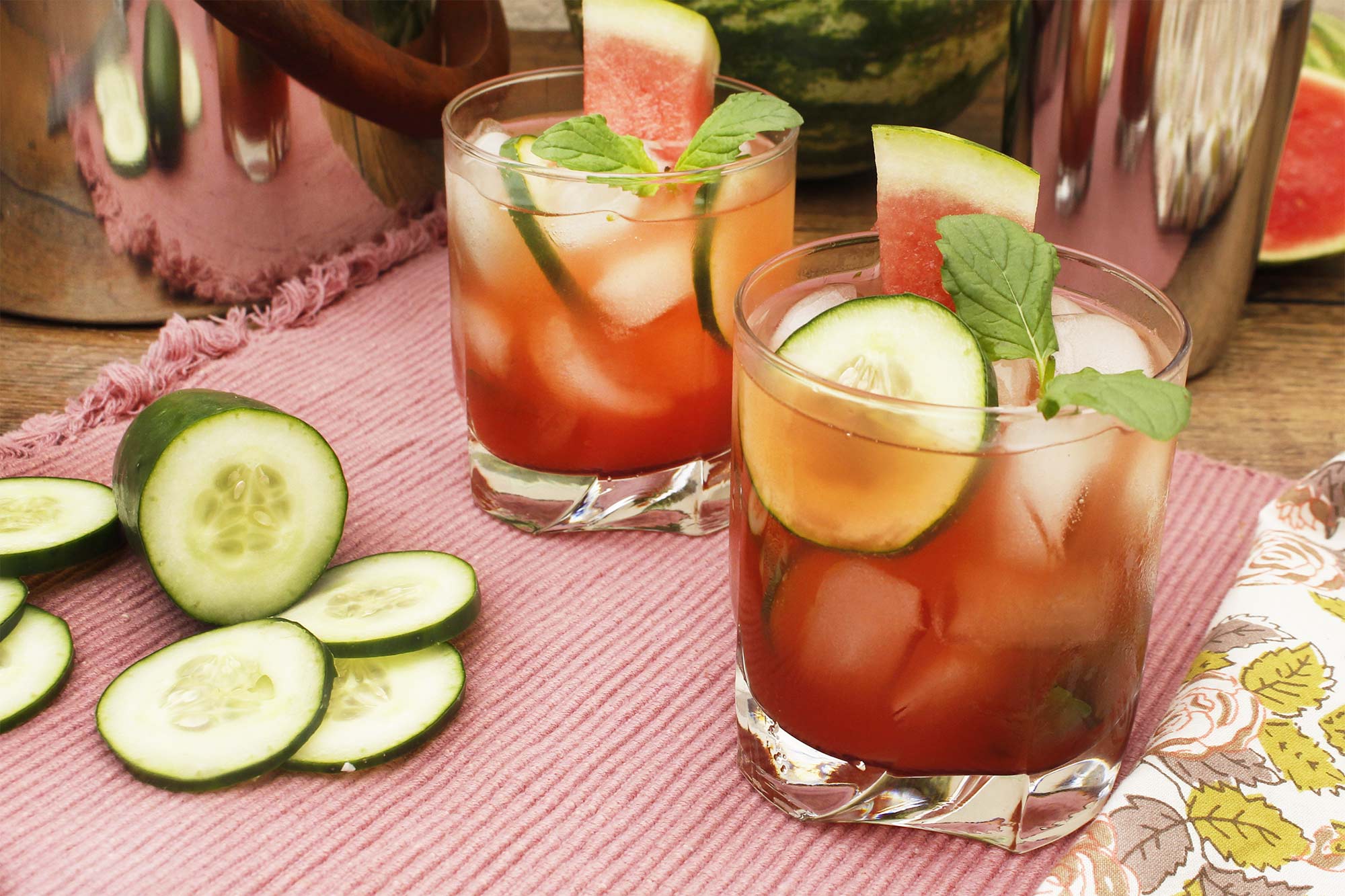 Watermelon Cucumber Mojitos