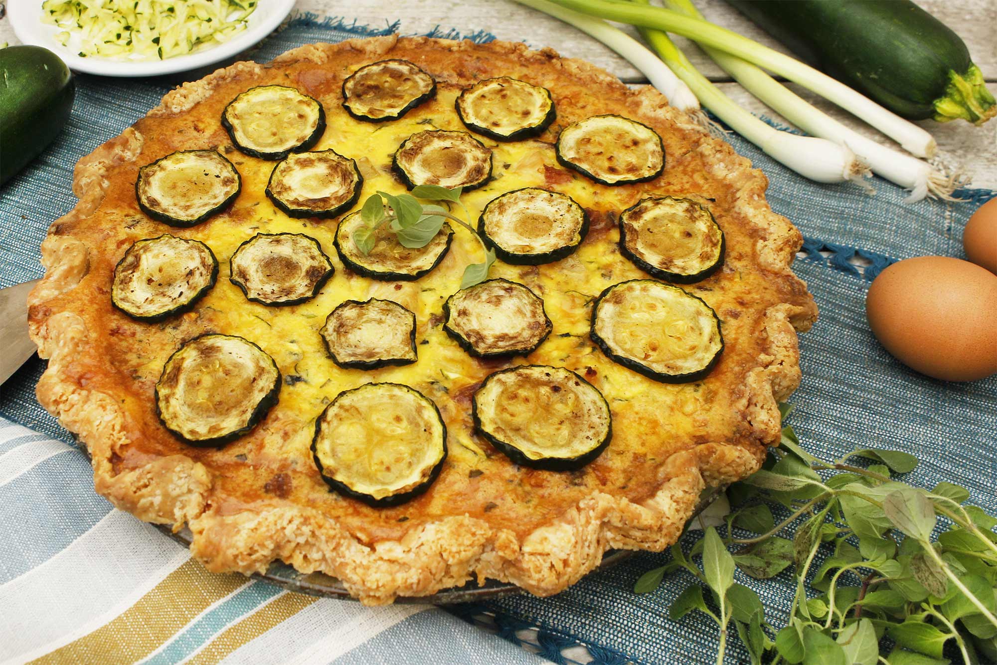 Zucchini Quiche with Fresh Herbs