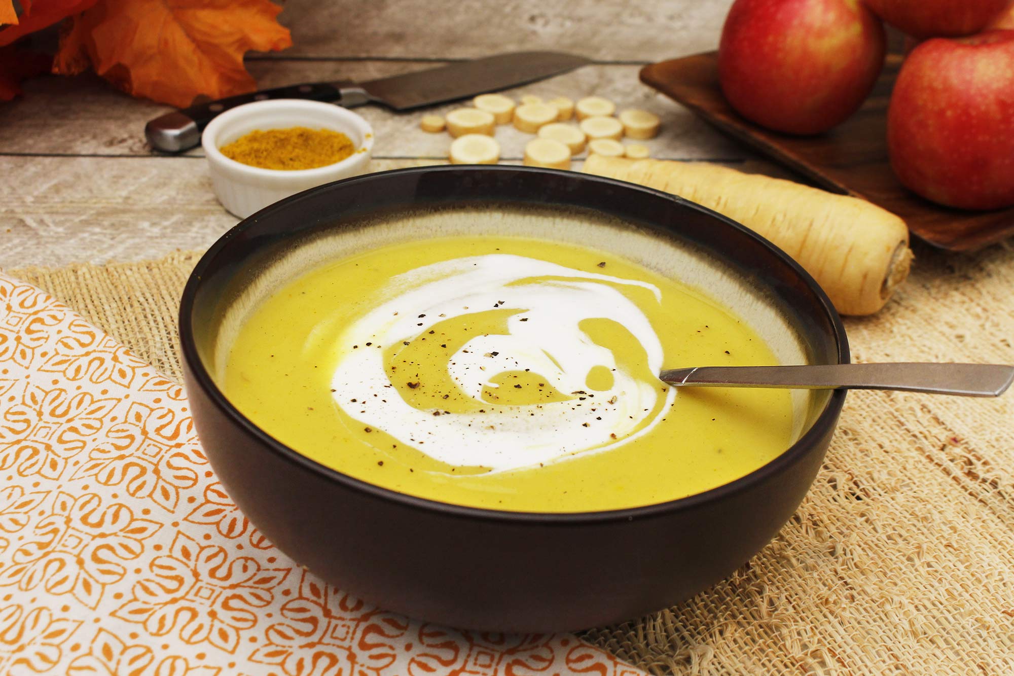 Apple, Parsnip Curry Soup