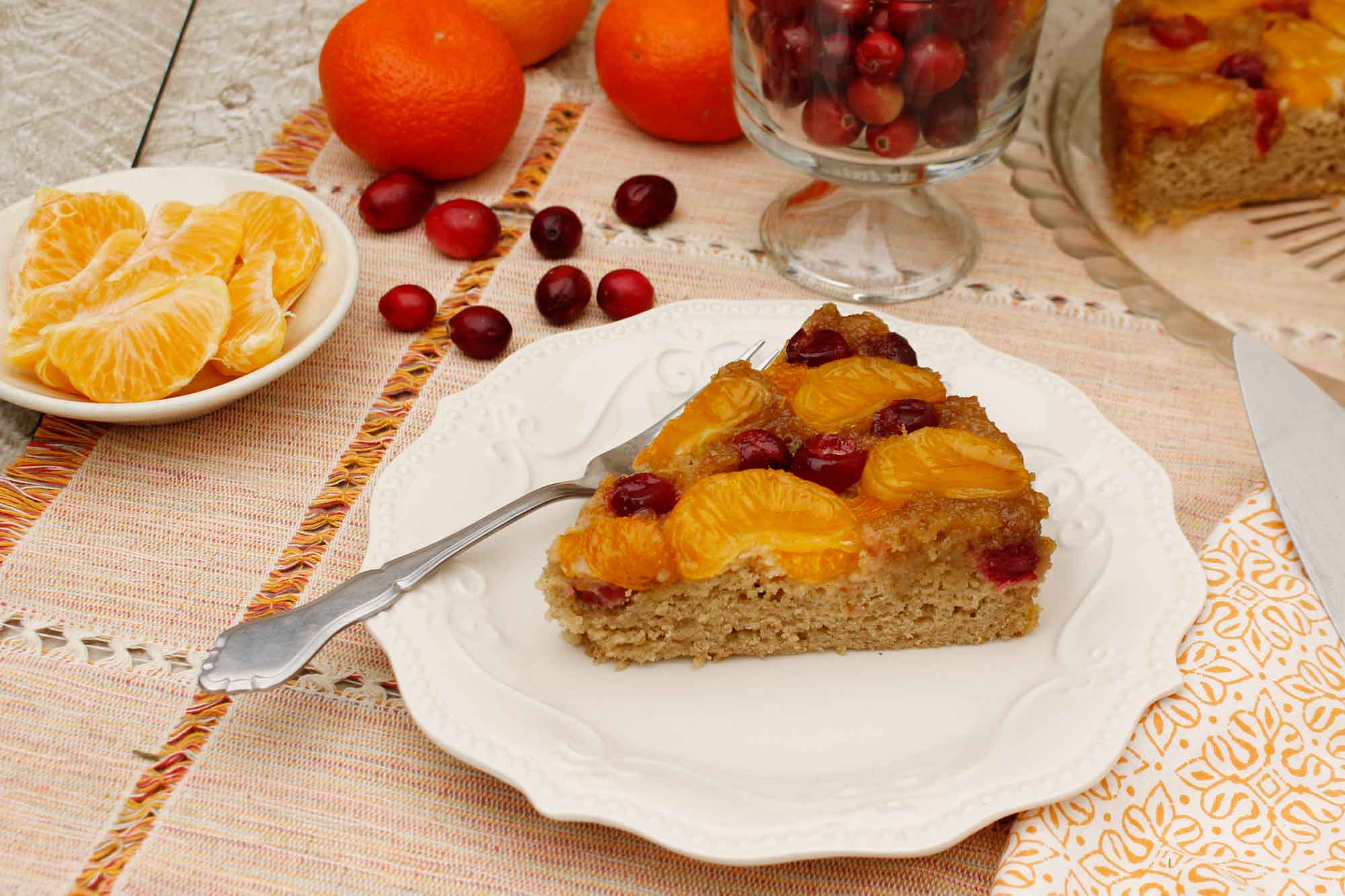 Cranberry Satsuma Mandarin Upside Down Cake