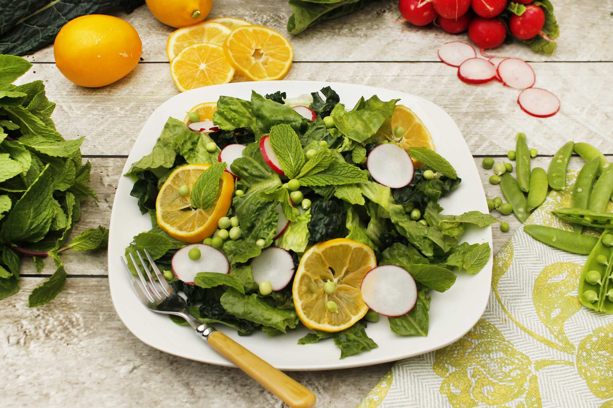 Spring Salad with Meyer Lemon Dressing 