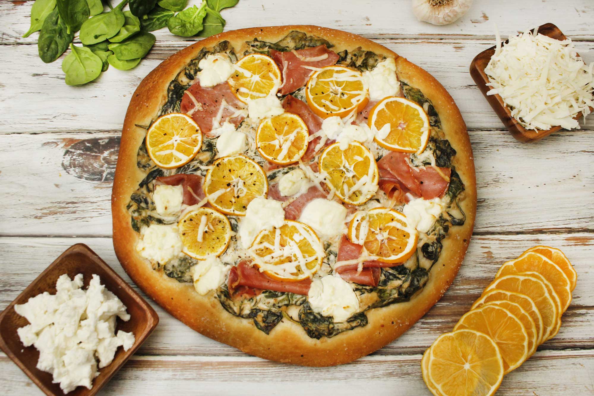 Meyer Lemon & Goat Cheese Pizza